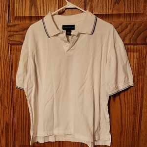 Croft & Barrow Cream Polo Shirt Size M